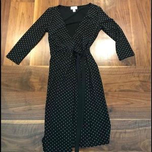 Ann Taylor Loft Polka Dot Wrap Dress